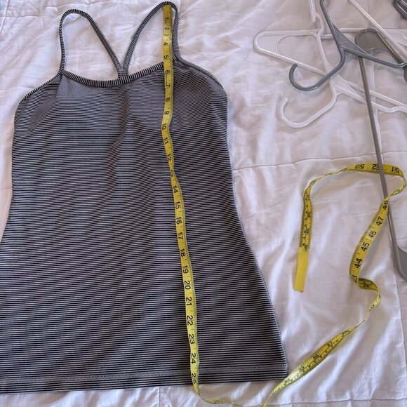 Lululemon Power Y Tank Black and Grey Striped - Picture 6 of 6